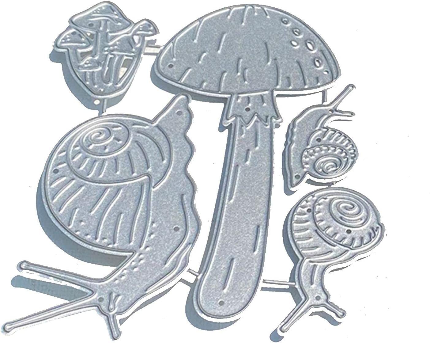 Snails and Mushroom Cutting Dies for Card Making，Cutting Dies Cut Stencils for DIY Scrapbooking Photo Album Decorative Embossing Paper Dies for Card Making Templated+Cute Brooch Pin