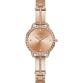 GUESS Silver-Tone Crystal Analog Watch