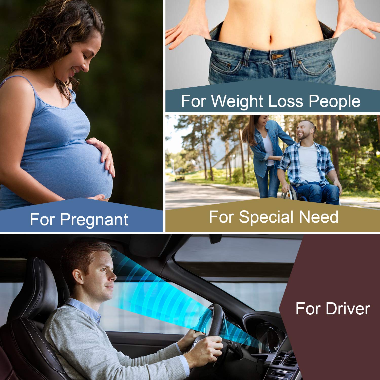 No Buckle Stretch Belt Invisible Adjustable Elastic Waist Belt for Jeans Pants,Black,Suit for Pants Size 30\