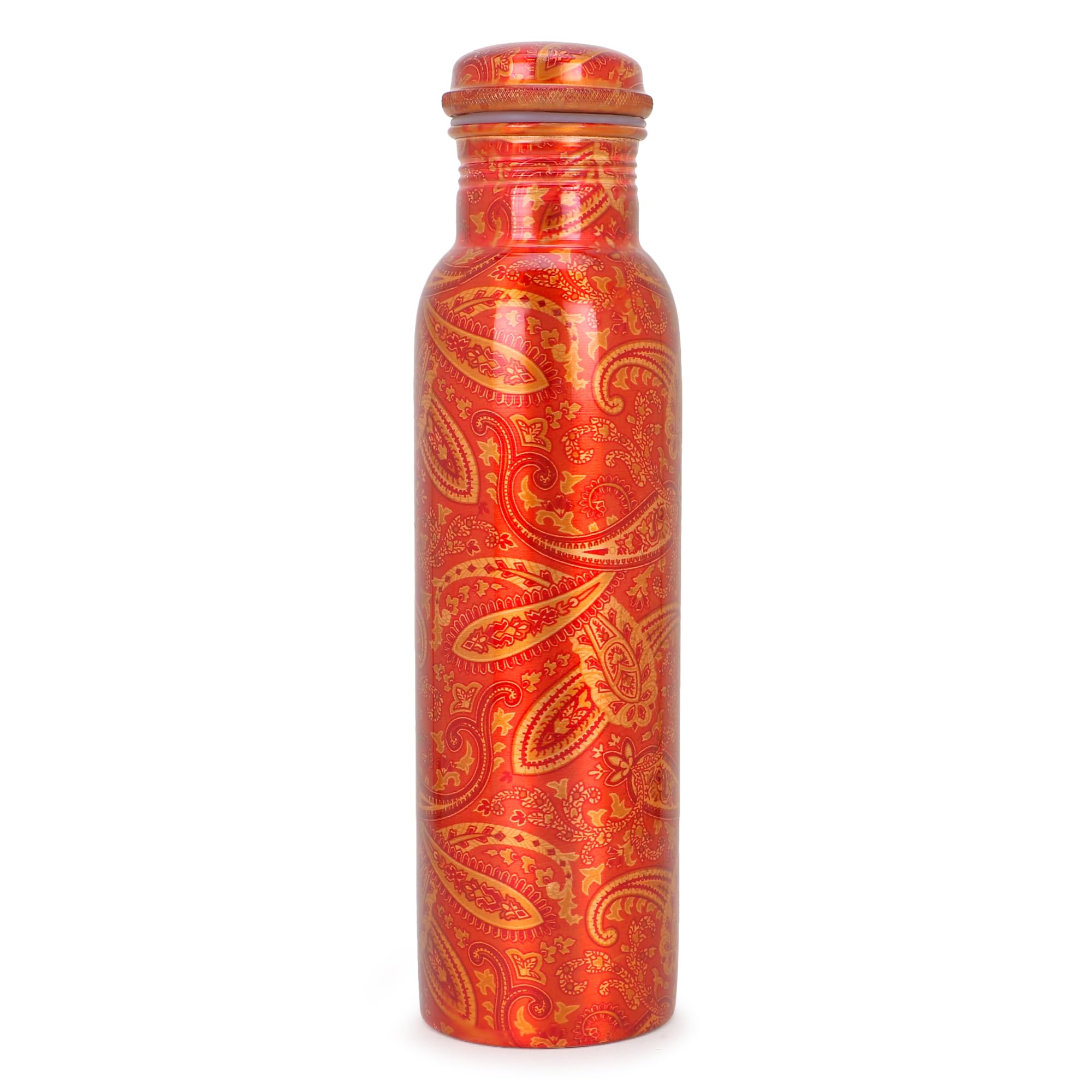 S S IMPEX Copper Water Bottle Ayurvedic Natural Traveller vessel for Healthy Drinking Water 900ml (Classic Rajasthani)