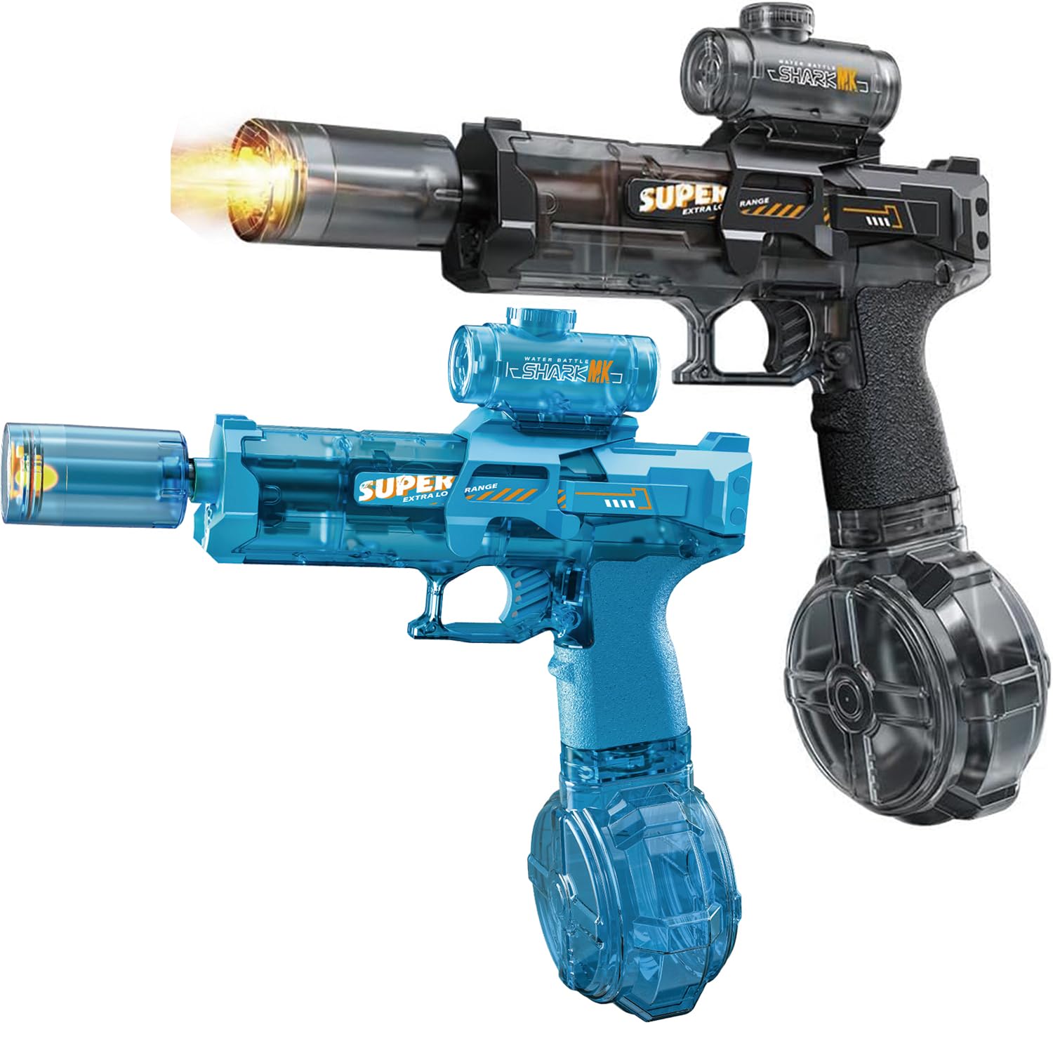 Photo 1 of *MISSING PARTS*
2Pcs Electric Water Gun for Adults Water Gun Electric for Kid with Muzzle Flash Spray Gun Toys Capacity Range Up to 32 FT Beach Toys for Summer Outdoor Pool - Blue Black