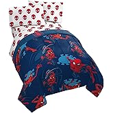 Jay Franco Marvel Spiderman Spidey Daze 5 Piece Queen Bed Set - Includes Reversible Comforter & Sheet Set Bedding - Super Soft Fade Resistant Microfiber (Official Marvel Product)