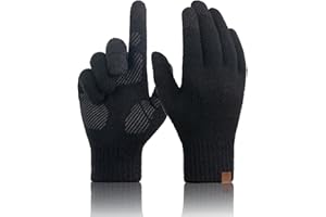 TRENDOUX Winter Gloves Men Women: Warm Merino Wool Gloves Touch Screen Fleece Thin Knit Touchscreen for Texting