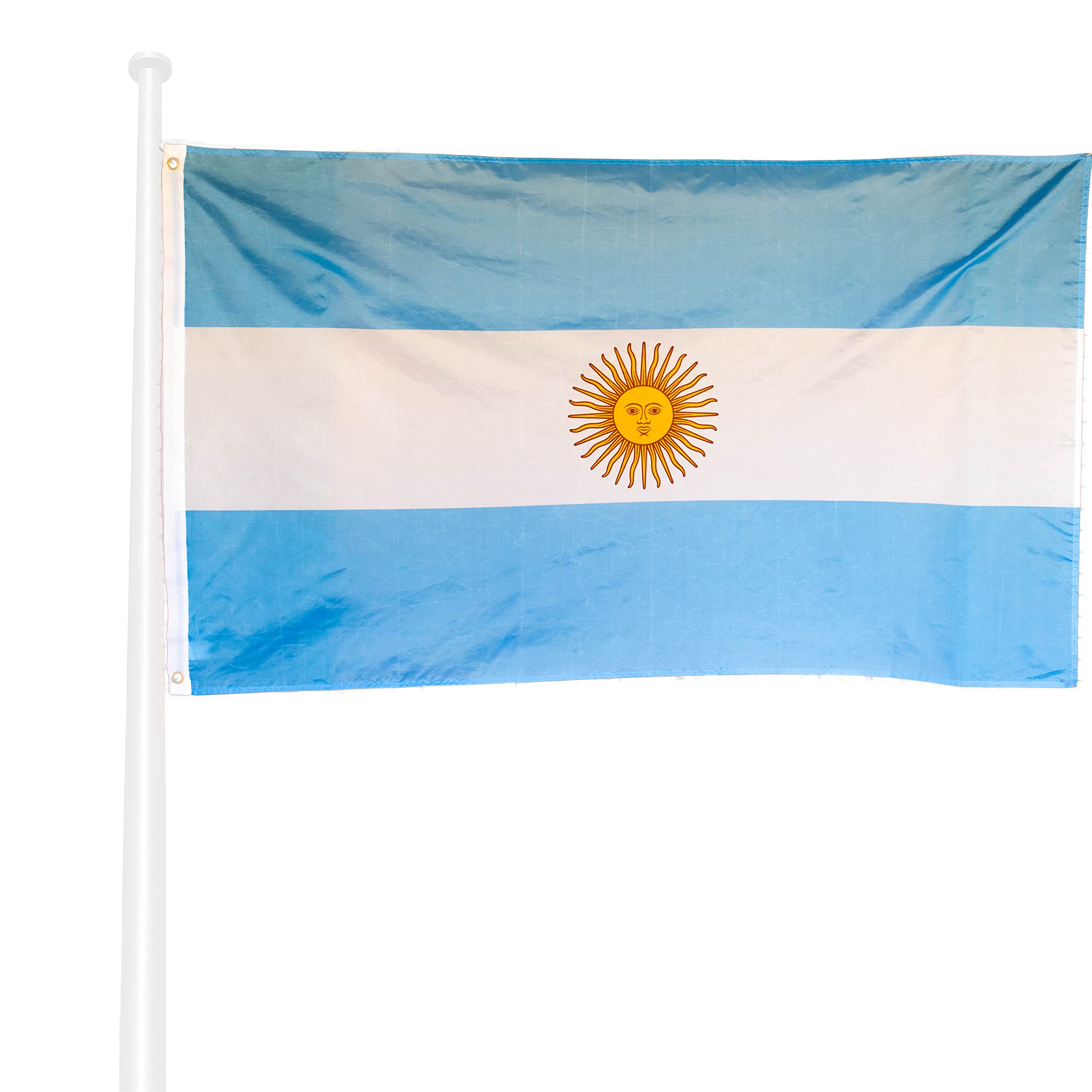 KliKil Argentina Flag – Flag 150 x 90 cm Polyester – UV and Water Resistant – Easy Installation with 2 Metal Eyelets – Ideal for Celebrations, Decorations and Events