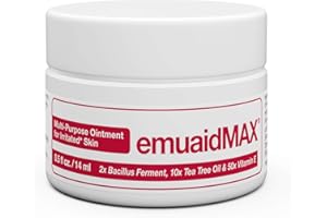 emuaid EMUAIDMAX Ointment for Itchy Skin, Maximum Strength Treatment for Athlete's Foot, Psoriasis, Jock Itch, Rash, Eczema, Cold Sores, Blisters, and Yeast Infection, 2oz