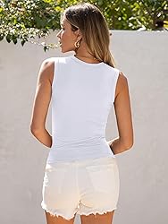 ANRABESS Womens High Neck Tank Tops Stretchy
