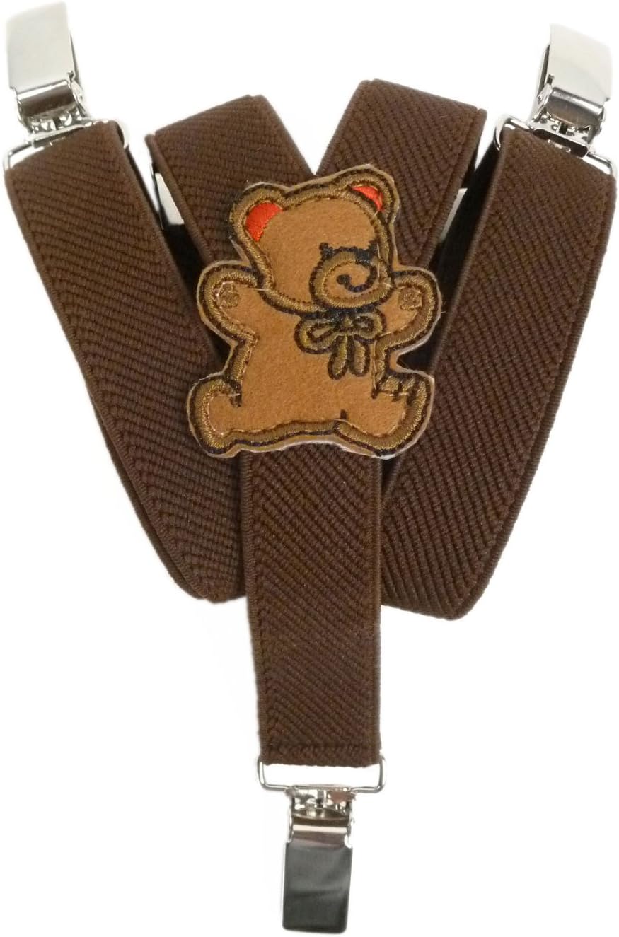 OlataChildren’s Elasticated Teddy Design Y-Shape Braces/Suspenders (0-2 Years) - 2cm