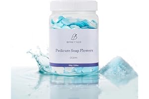 BPrettier Pedicure Soap Flowers Foot Soak Petals Sheet for Softens Dead Skin Moisturizing Relaxing Spa Feet Birthday Pedi Nail Party (Ocean)