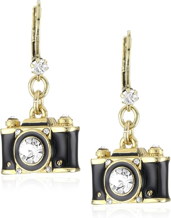 Betsey Johnson Camera Drop Earrings Camera Earings Jewelry