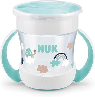 NUK Mini Magic Cup Trinklernbecher | 360° Trinkrand | 160ml | auslaufsicher | BPA-frei | 6+ Monate | türkis