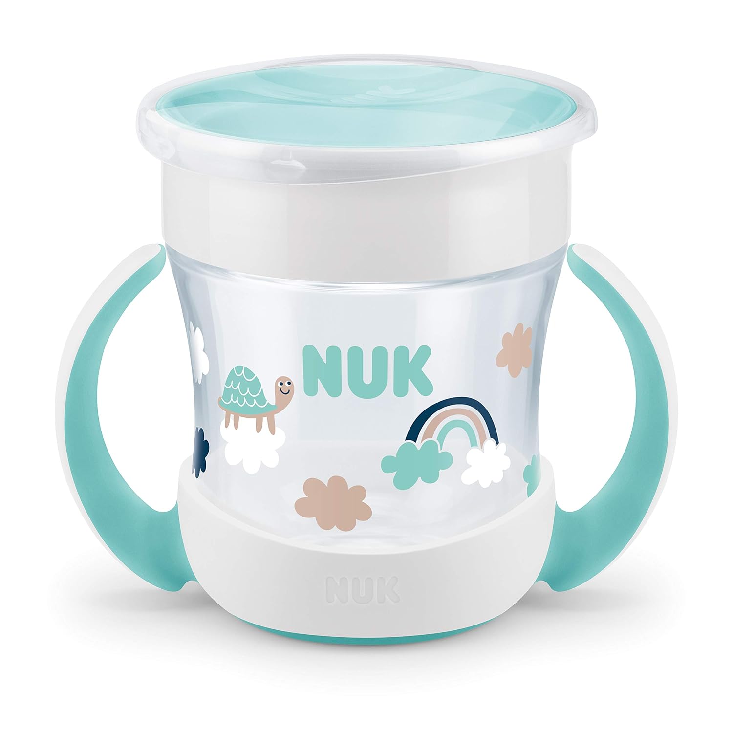 NUK Mini Magic Cup Trinklernbecher | 360° Trinkrand | 160ml | auslaufsicher | BPA-frei | 6+ Monate | türkis