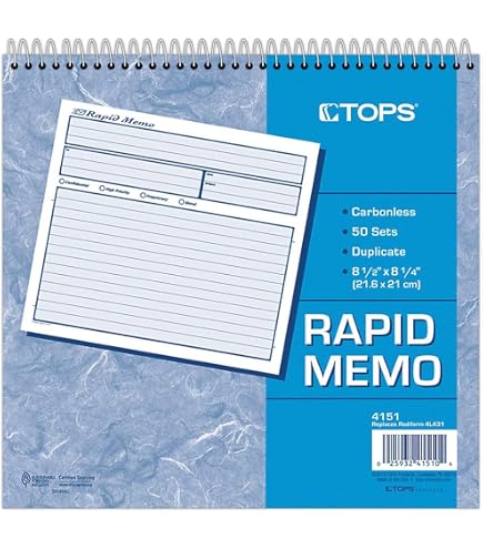 Amazon.com : Rediform Credit Memo Book, Three-Part Carbonless, 5.5