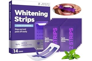 Purple Whitening Strips,Oral Care Patch,Effectively Removes Surface Stains & Natural Shine,Enamel Safe & Comfortable Wear,Com