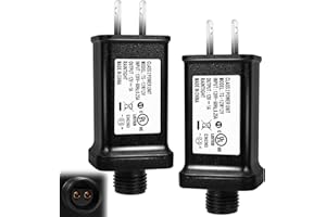 YUNVI 2 PCS Replacement Yard Inflatable Adapter,12V 1A Class 2 Power Supply, Low Voltage Transformer US Plug for Halloween/Thanksgiving/Christmas Inflatables