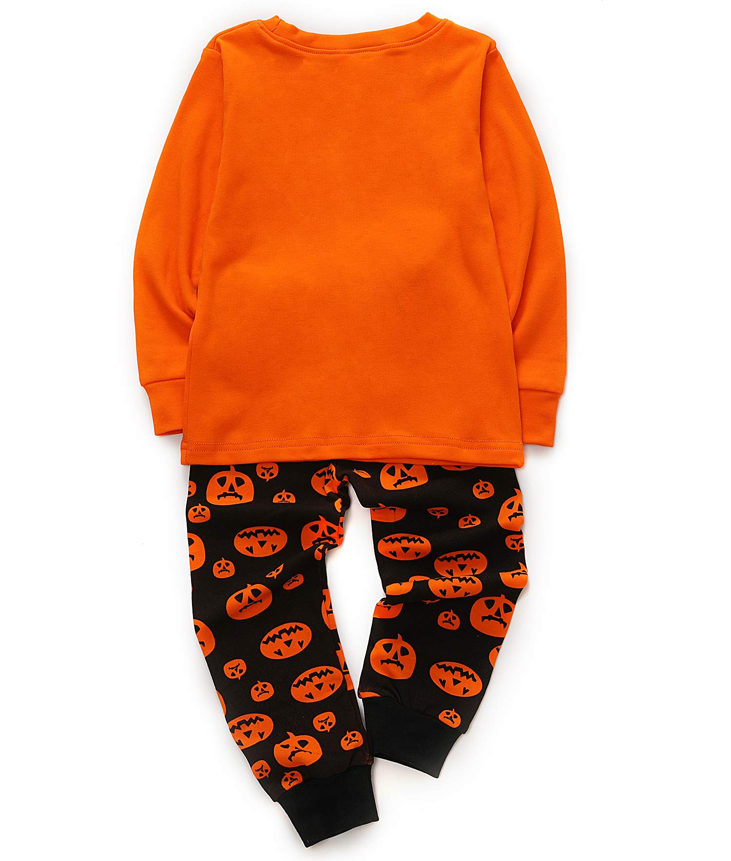 Little Boys Girls Halloween Pajamas Cotton 2 Piece Long Sleeve Pumpkin Sleepwears Set Toddler Kid Clothes Size 3-4Years