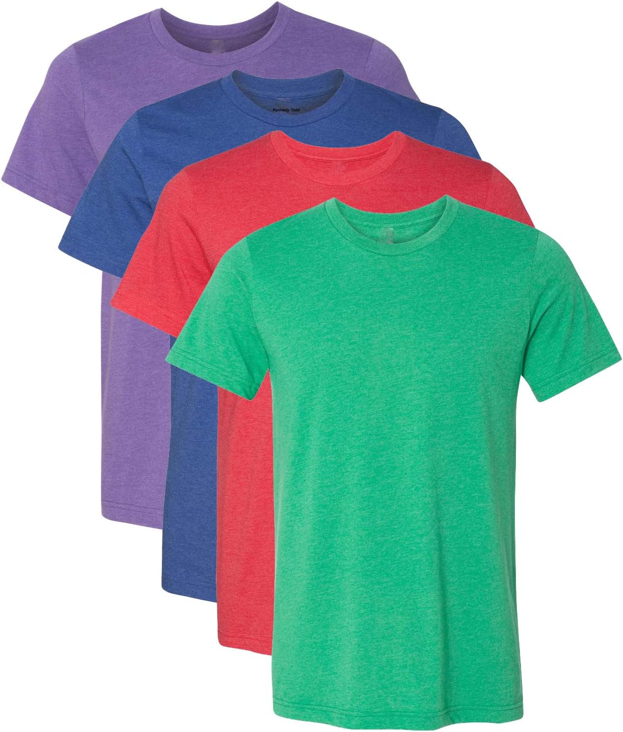 Kennedy Todd 4 Pack Men's Heather Cotton Poly T-Shirt