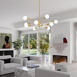 RUIYEY Modern Sputnik Chandeliers Light, 10-Light