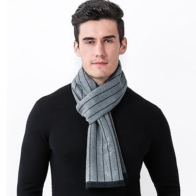 Amazon メンズマフラーボター柄ビジネスファッション人気 グレー