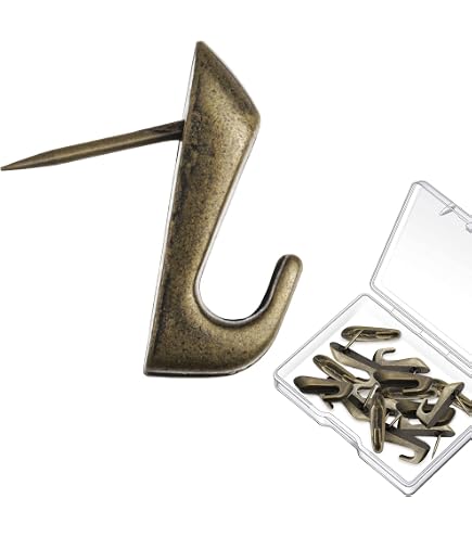 Hillman Kleiderbügel-Push-Pins, Messing, Vergoldet, 10 Lb Tragkraft – Für Kleideraufhängung Zuhause & Im Büro