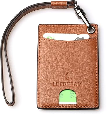 Amazon パスケース 定期入れ メンズ レディース 本革 キャメル Letdream レットドリーム 定期入れ