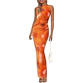 PRETTYGARDEN Womens Summer Wedding Guest Dress 2026 Spring Mesh Sleeveless Bodycon Ruched Floral Holiday Maxi Long Dresses