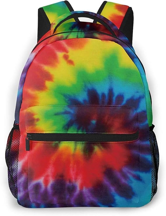 Backpack For Men Women, Amazing Colorful Tie Dye Casual Daypack Travel