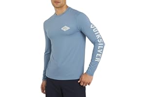 Quiksilver Men's Swimwear Regular Fit UPF 50 Long Sleeve Sun Tee Rash Guard Shirt (S-XXL)
