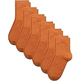 SIPCOLOR Combed Cotton Kids Crew Socks School Dress Quarter Uniform Stretchy Socks for Boys Girls