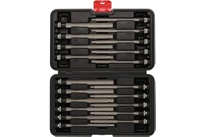 EMENTOL 20PCS 3/8-Inch Drive Hex Bit Long Socket Set, Allen Socket Set, CR-V, S2 Alloy Steel Bit, SAE/Metric, 3mm - 12mm, 1/8