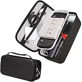 worfty Carrying Travel Case for Steam Deck/ Steam Deck OLED, Protective Storage Hard Bag Compatible with Steamdeck/ Valve Steam Deck Accessories Portable Bag Shell, Large Capacity, Case Only(Black)