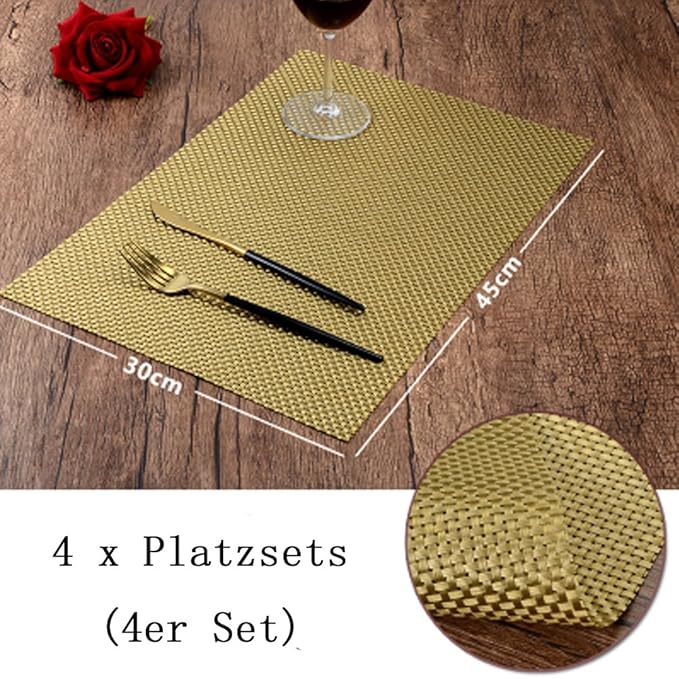 sbfwh Tischset Platzset 4er Set abwaschbar tischplatz Sets Vintage