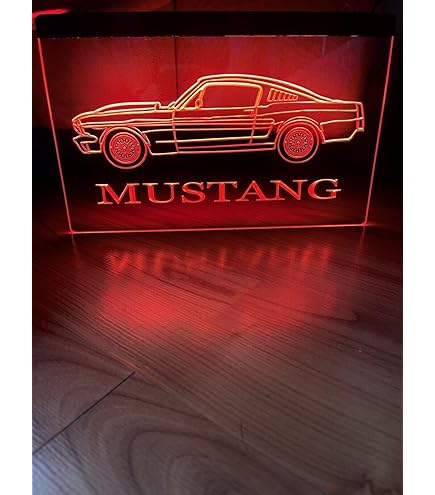 フォード マスタング ネオン サイン 看板 MUSTANG 本物ネオン管 フォード マスタング ネオン サイン 看板 MUSTANG 本物ネオン管
