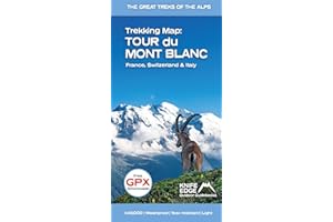 Trekking Map: Tour du Mont Blanc: English/French/German; 1:40,000 mapping; Free GPX downloads; Water: English/French/German; 1:40,000 mapping; Free GPX downloads; Waterproof; Tear-resistant; Light