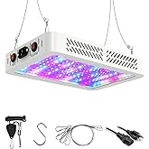 Beelux 1000w LED Grow Light for Indoor Plants Full Spectrum, Upgrade Dual Chips and Dual Switch Plant Grow Lights for Seed Starting Veg and Flower Greenhouse (Actual Power 100W=1000W HPS)