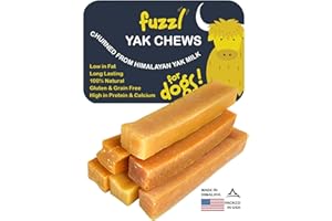 Fuzzl Premium Yak Cheese Himalayan Dog Chews - 6 Bars Small Natural Dog Treats Yak Chews No Hide Dog Food Long Lasting Dog Dental Sticks Milk Chews Cheese Stick