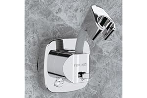 FERCOSEN 360° Swivel Shower Head Holder with Suction Cup | 10kg Load Capacity, Tool-Free Installation in Seconds | Removable 