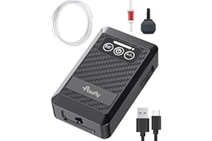 Pawfly Ultra Quiet Live Bait Aerator USB Rechargeable Battery Air Pump for 5-100 Gallon Bait Bucket Portable Battery Powered Oxygen Pump for Outdoor Fishing Power Outage and Fish Transportation