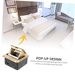 KICHOUSE 1set Pop-up Floor Outlet Box Copper Port