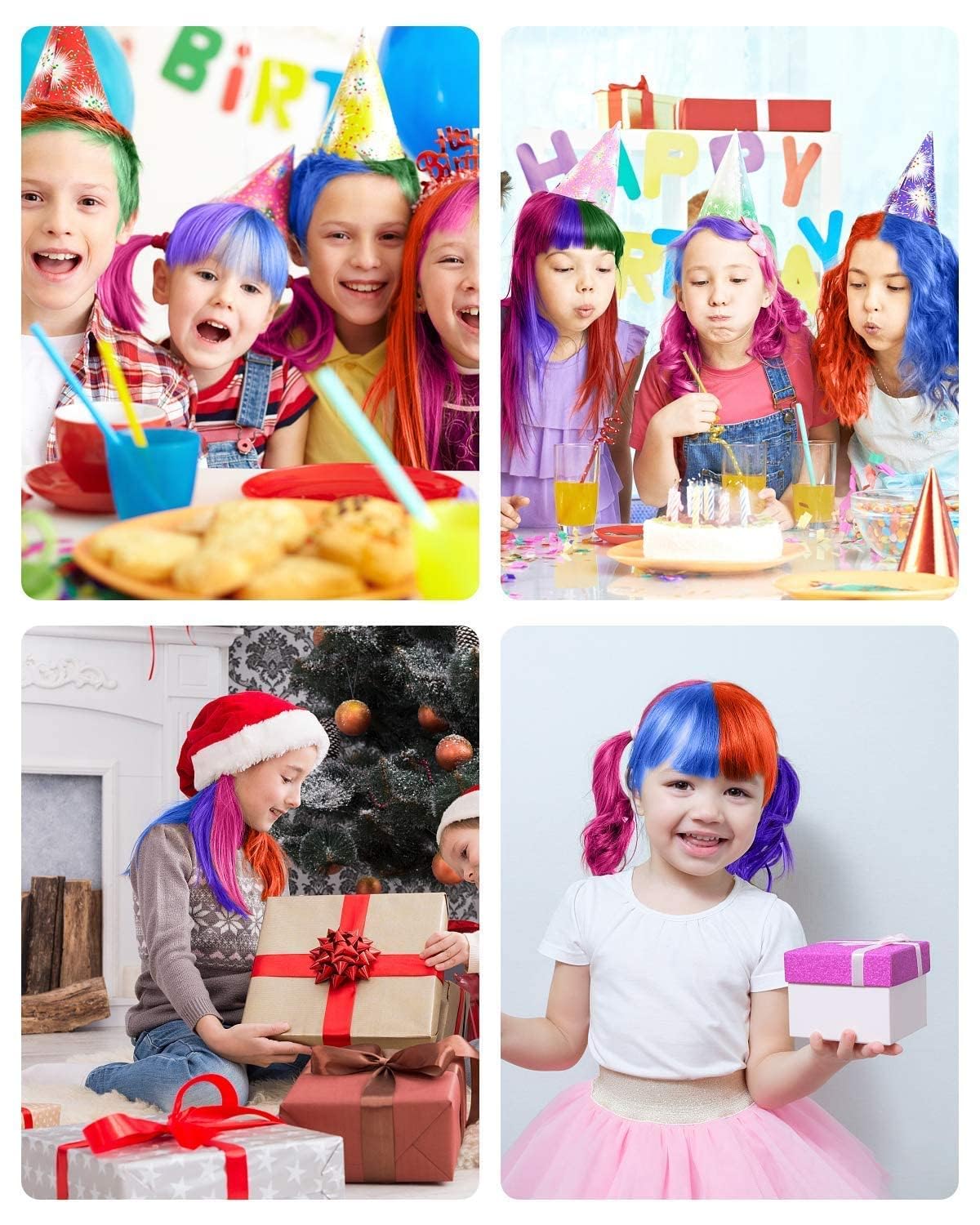New Hair Chalk Comb Temporary Hair Color Dye for Girls Kids, Washable Hair Chalk for Girls Age 4 5 6 7 8 9 10-12 Birthday Christmas New Year Cosplay Hair DIY Party
