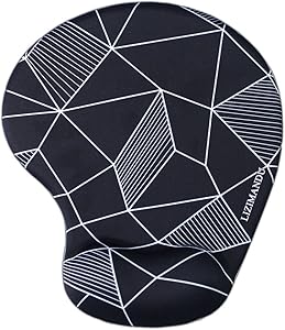 Lizimandu Non Slip Mouse Pad Wrist Rest for Office, Computer, Laptop & Mac - Durable & Comfortable & Lightweight for Easy Typing & Pain Relief-Ergonomic Support(Black Fragment)