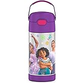 THERMOS FUNTAINER Water Bottle with Straw - 12 Ounce - Kids Stainless Steel Vacuum Insulated Water Bottle with Lid, Encanto