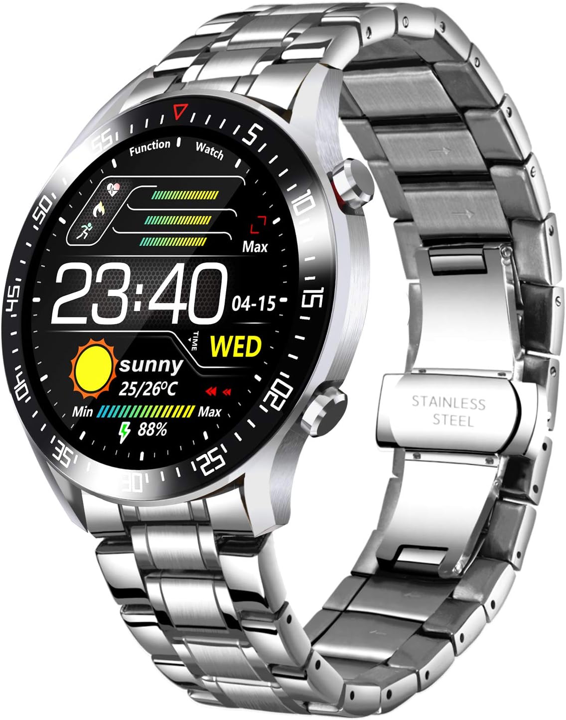 Amazon Com Lige Fashion Touch Screen Men Smart Watches Ip68 Waterproof Sports Fitness Watch Men Luxury Smart Watch Calorie Counter For Ios Android Phone Sports Outdoors