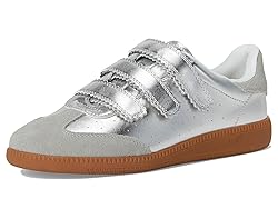 Steve Madden Women's Momentum Sneaker, Silver, 6