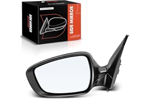 A-Premium Driver Side Power Door Mirror - Compatible with Kia Forte 2014-2016, Forte5 2014-2016 - Heated Manual Folding Black