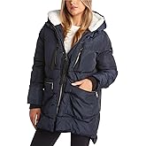 Steve Madden Womens Winter Coats - Midlength Parka Jackets for Women Insulated Quilted Puffer Jacket Womens Faux Sherpa Hood