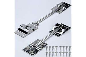 canhard Rv Door Holder for Trailer Door Holder,2 Pack Stainless Steel 6 Inch Metal T-Style. Rv Accessories for Enclosed Trailer Accessories,Rv Door Latch for Rv Door Holder Catch(Come with Screws)