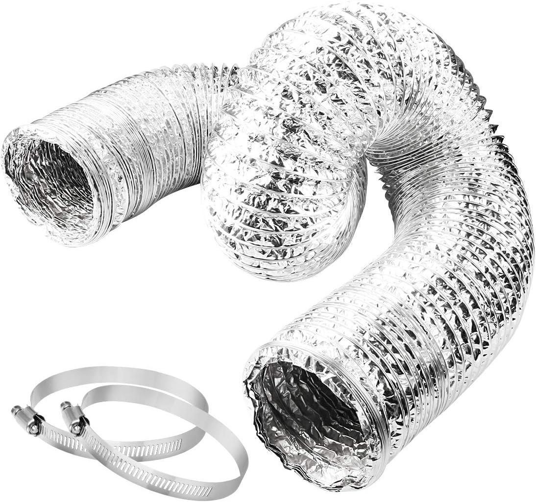 Flexible PVC Laminated Aluminum Dryer Duct4 Inch 5 Feet