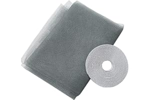 DIY Window Screen with Self-Adhesive Hook Loop Polyester Mosquito Insect Net Reusable Protector Mesh for Home