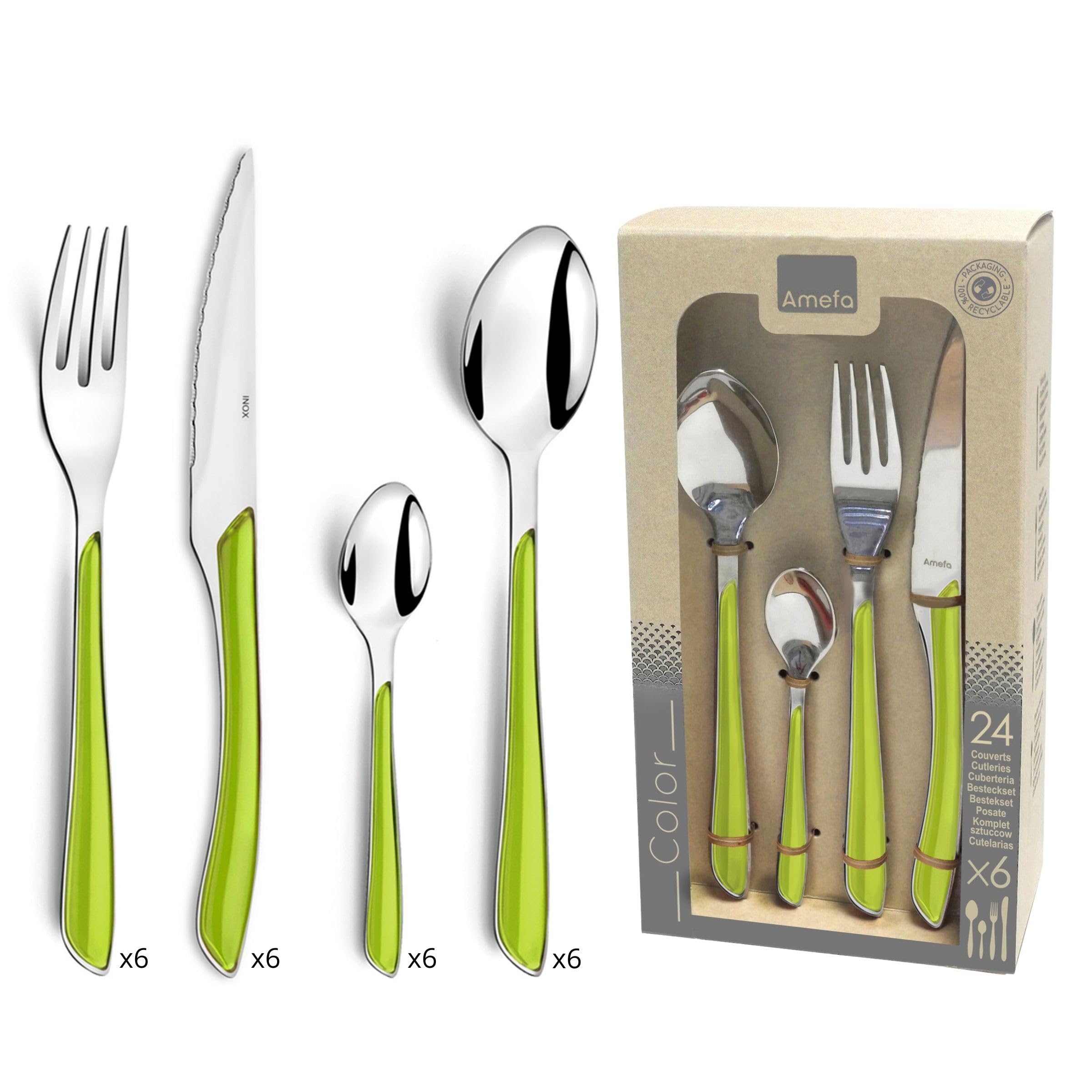 Amefa ECLAT - 24 pc Household Set Anise Green