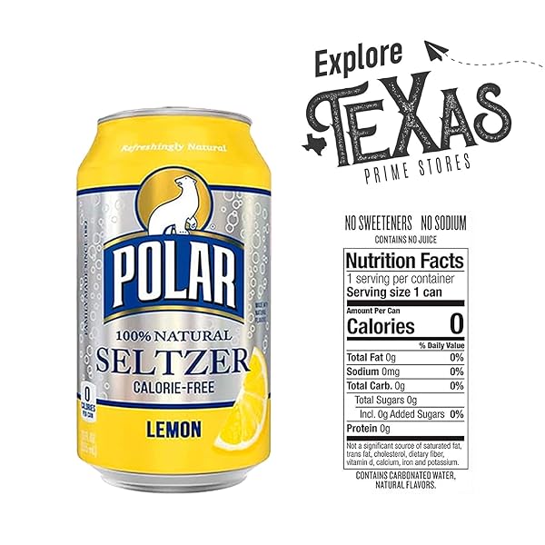 POLAR SELTZER 16 PACK OF LEMON PREMIUM SPARKLING WATER 12 FL OZ CAN